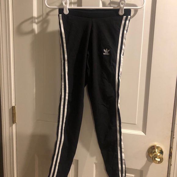 Adidas Three Stripe Leggings - Picture 1 of 3